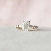 Cushion Cut Moissanite Engagement Ring